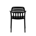 Silla DESIREE, en negro, vista trasera