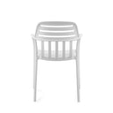 Silla DESIREE, en blanco, vista trasera