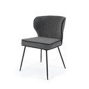 Silla MAYRA, en gris oscuro, vista en perspectiva