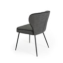 Silla MAYRA, en gris oscuro, vista trasera en perspectiva