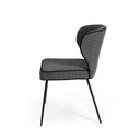 Silla MAYRA, en gris oscuro, vista lateral
