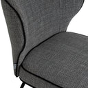 Silla MAYRA, en gris oscuro, detalle del acabado