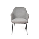 Silla ABIGAIL, en negra y gris claro, vista frontal