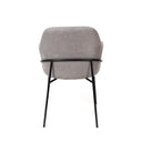 Silla ABIGAIL, en negra y gris claro, vista trasera