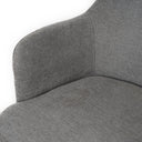 Silla ABIGAIL, en negra y gris oscuro, detalle del acabado