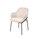 Silla ABIGAIL, en negra y beige, vista en perspectiva
