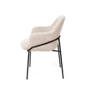 Silla ABIGAIL, en negra y beige, vista lateral