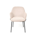 Silla ABIGAIL, en negra y beige, vista frontal