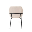 Silla ABIGAIL, en negra y beige, vista trasera