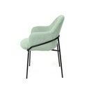 Silla ABIGAIL, en negra y menta, vista lateral
