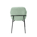 Silla ABIGAIL, en negra y menta, vista trasera