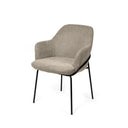 Silla ABIGAIL, en negra y taupe, vista en perspectiva
