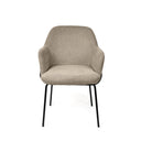 Silla ABIGAIL, en negra y taupe, vista frontal