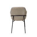 Silla ABIGAIL, en negra y taupe, vista trasera
