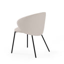 Silla MERIDA, en beige, vista trasera en perspectiva