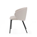 Silla MERIDA, en beige, vista lateral