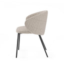 Silla MERIDA, en taupe, vista lateral
