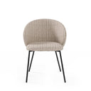 Silla MERIDA, en taupe, vista frontal
