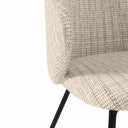 Silla MERIDA, en taupe, detalle del acabado