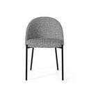 Silla CASANDRA, en gris, vista frontal