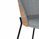 Silla CASANDRA, en gris, detalle del acabado