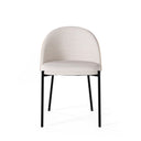 Silla CASANDRA, en beige, vista frontal