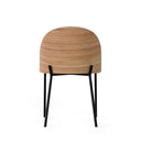 Silla CASANDRA, en beige, vista trasera