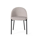 Silla CASANDRA, en taupe, vista frontal