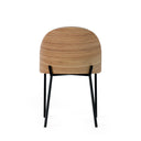 Silla CASANDRA, en taupe, vista trasera