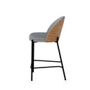 Taburete bajo AIDAN con respaldo de madera