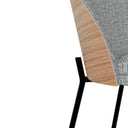 Taburete bajo AIDAN con respaldo de madera