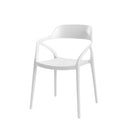Silla RENATA, en blanco, vista en perspectiva
