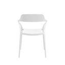 Silla RENATA, en blanco, vista trasera