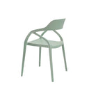 Silla RENATA, en menta, vista trasera en perspectiva
