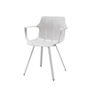 Silla YAMAL, en blanco, vista en perspectiva