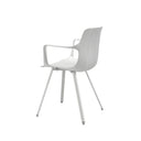 Silla YAMAL, en blanco, vista trasera en perspectiva