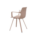 Silla YAMAL, en beige, vista trasera en perspectiva