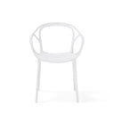 Silla EILIN, en blanco, vista frontal