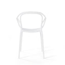 Silla EILIN, en blanco, vista trasera