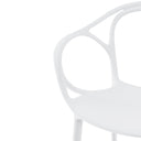 Silla EILIN, en blanco, detalle del acabado