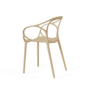 Silla EILIN, en beige, vista trasera en perspectiva
