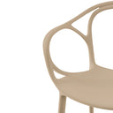 Silla EILIN, en beige, detalle del acabado