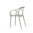 Silla EILIN, en menta, vista trasera en perspectiva