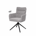 Silla LISETTE, en gris claro, vista en perspectiva