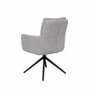 Silla LISETTE, en gris claro, vista trasera en perspectiva