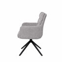 Silla LISETTE, en gris claro, vista lateral