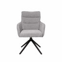 Silla LISETTE, en gris claro, vista frontal