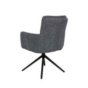 Silla LISETTE, en gris oscuro, vista trasera en perspectiva