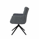 Silla LISETTE, en gris oscuro, vista lateral