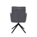 Silla LISETTE, en gris oscuro, vista frontal